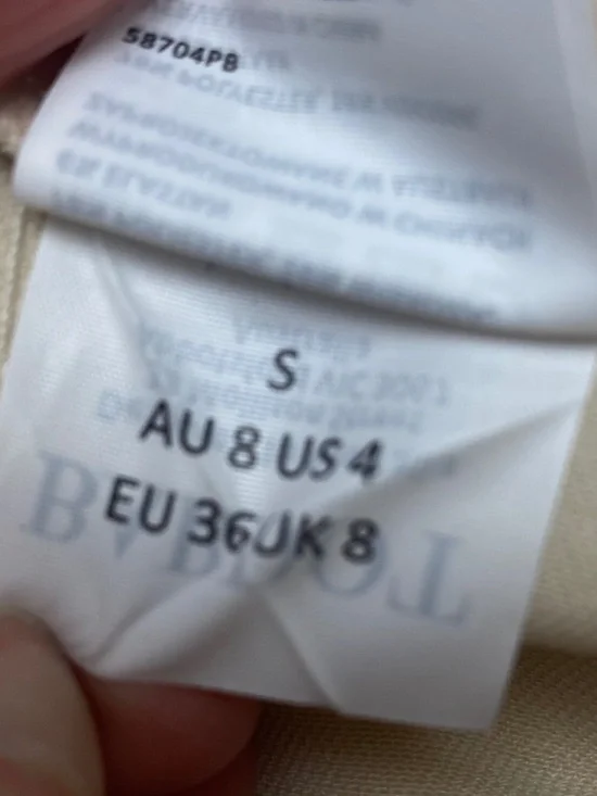 Bardot Rumour Pin Tuck Wide Leg Pleated Pants Trousers in Beige Size S (US 4) - Picture 8 of 9